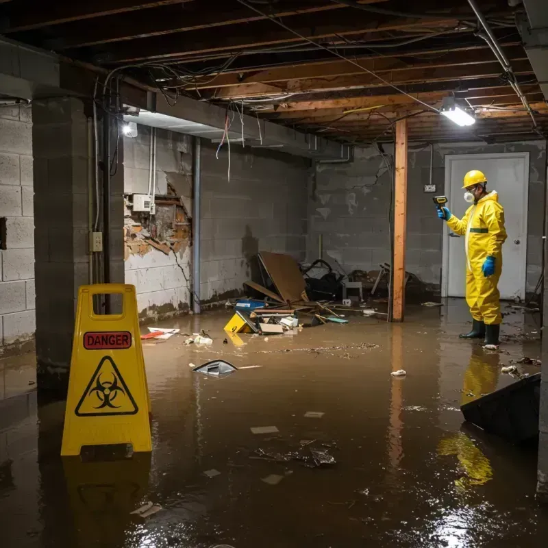 Flooded Basement Electrical Hazard in Minkler, CA Property